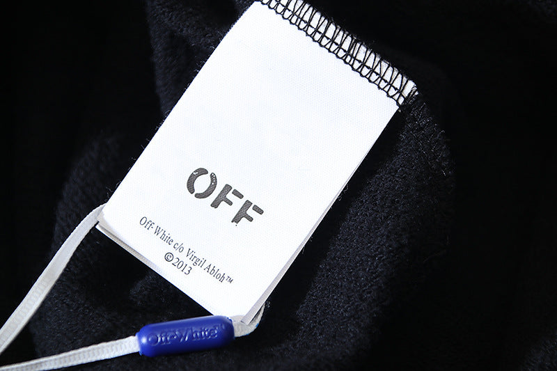 OFF-WHITE "Brushstroke Arrow" Dual-Leg Pocket Sweatshorts