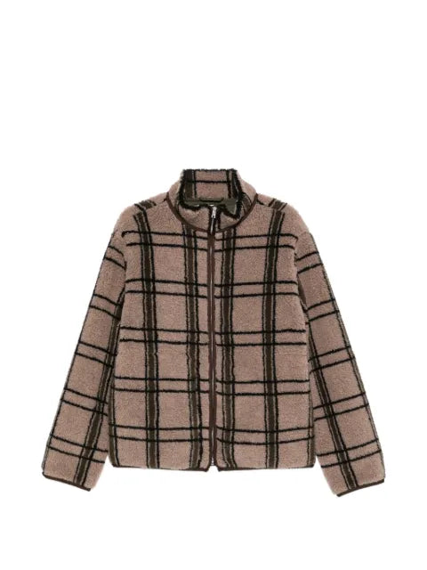 RANRA check-pattern fleece jacket
