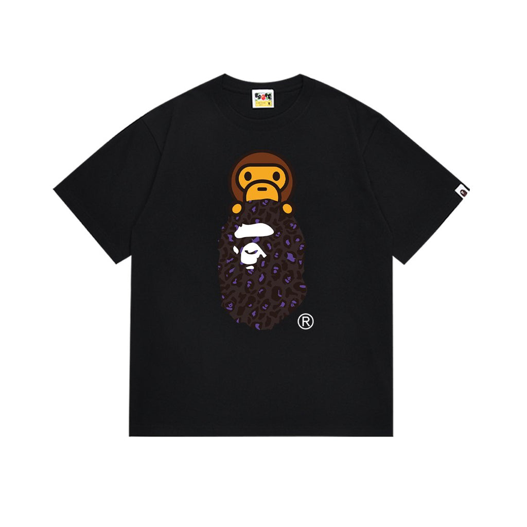 BAPE Purple Leopard Ape Graphic T-Shirt