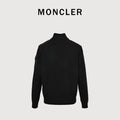 Moncler MC Panelled Nylon Sleeve Zip Pocket Zip-Up Knit Cardigan Jacket